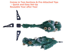 Load image into Gallery viewer, Tektrum 4-Feet Artificial Christmas Tree with 20 Pine Cones and Glitter Tips for Christmas/Holiday/Party (TD-SYCT-1713C)