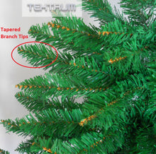 Load image into Gallery viewer, Tektrum 7-Feet Artificial Christmas Fir Pencil Tree with Tapered Branch Tips, Solid Metal Stand for Christmas/Holiday/Party - Slim Slender Tree for Tight Spaces (SYCT-1610D-17)