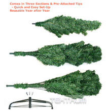 Load image into Gallery viewer, Tektrum 7-Feet Artificial Christmas Fir Pencil Tree with Tapered Branch Tips, Solid Metal Stand for Christmas/Holiday/Party - Slim Slender Tree for Tight Spaces (SYCT-1610D-17)