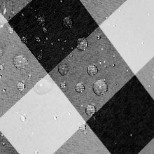 Load image into Gallery viewer, Tektrum Waterproof Square/Rectangular Checker Checkered Tablecloth Table Cover -Spill Proof/Stain Resistant/Wrinkle Free-for Camping Picnic, Dinner, Restaurant (Black and White)