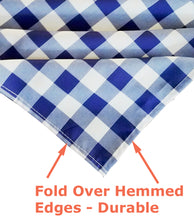 Load image into Gallery viewer, Tektrum Waterproof Square/Rectangular Checker Checkered Tablecloth Table Cover -Spill Proof/Stain Resistant/Wrinkle Free-for Camping Picnic, Dinner, Restaurant (Blue and White)