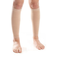 Load image into Gallery viewer, Tektrum A Pair of Calf Shin Graduated Compression Sleeve 20-30mmhg For Men And Women - for Nurses, Maternity Pregnancy, Running, Sports, Flight Travel (Beige)
