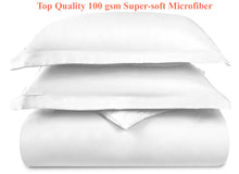 Load image into Gallery viewer, Tektrum 3 Piece 3pc Duvet Cover Set with Button Enclosure - 1800 Supreme Collection Super Soft Hotel Luxury Durable 100 GSM Brushed Microfiber, Wrinkle & Fade Resistant (White)