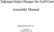 Load image into Gallery viewer, Tektrum Universal 400 watt 400w 48v Solar Panel Battery Charger Kit for Golf Cart - Charge While Driving, Save Electricity Bill, Extend Battery Life, Emergency