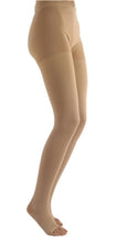 Load image into Gallery viewer, Tektrum Waist High Firm Graduated Compression Pantyhose Stockings 23-32mmhg for Men and Women - Open Toe (Beige)