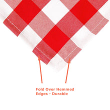 Load image into Gallery viewer, Tektrum Waterproof Square/Rectangular Checker Checkered Tablecloth Table Cover -Spill Proof/Stain Resistant/Wrinkle Free-for Camping Picnic, Dinner, Restaurant (Red and White)