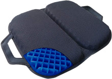 Load image into Gallery viewer, Tektrum Foldable Thick Orthopedic Elastic Gel Seat Cushion with Handle for Home, Office, Car, Chairs, Travel - Relief for Sweaty Bottom, Back, Sciatica Pain, Promotes Healthy Posture (TD-GS1704-BLK)