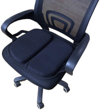 Load image into Gallery viewer, Tektrum Foldable Thick Orthopedic Elastic Gel Seat Cushion with Handle for Home, Office, Car, Chairs, Travel - Relief for Sweaty Bottom, Back, Sciatica Pain, Promotes Healthy Posture (TD-GS1704-BLK)