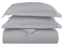 Load image into Gallery viewer, Tektrum 3 Piece 3pc Duvet Cover Set with Button Enclosure - 1800 Supreme Collection Super Soft Hotel Luxury Durable 100 GSM Brushed Microfiber, Wrinkle &amp; Fade Resistant (Grey)
