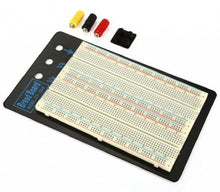 Load image into Gallery viewer, Tektrum Externally Powered Solderless 1660 Tie-Points Experiment Plug-In Breadboard With Aluminum Back Plate And Jumper Wires For Proto-Typing Circuit
