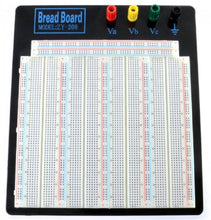 Load image into Gallery viewer, Tektrum Externally Powered Solderless 3220 Tie-Points Experiment Plug-in Breadboard with Aluminum Back Plate, Jumper Wires, Power Module, Wall Adaptor for Proto-Typing Circuit
