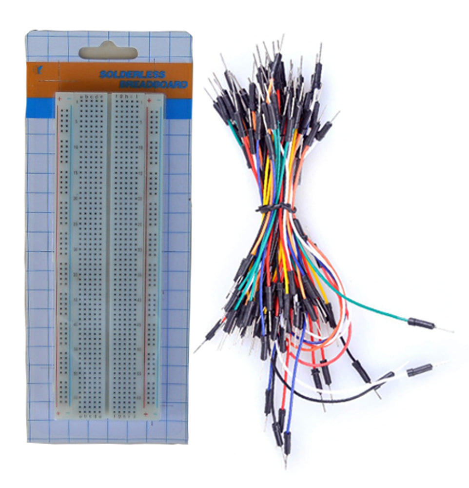 Tektrum Solderless Experiment Plug-In Breadboard Kit With Jumper Wires For Proto-Typing (830 Tie-Points)