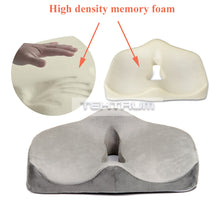 Load image into Gallery viewer, Tektrum Orthopedic Memory Foam Seat Cushion for Back Pain, Sciatica, Coccyx, Tailbone, Spinal Alignment, Hemorrhoids, Prostate, Sitting long hours - Office, Home, Car, Plane, Wheelchair (TD-C-16-GREY)
