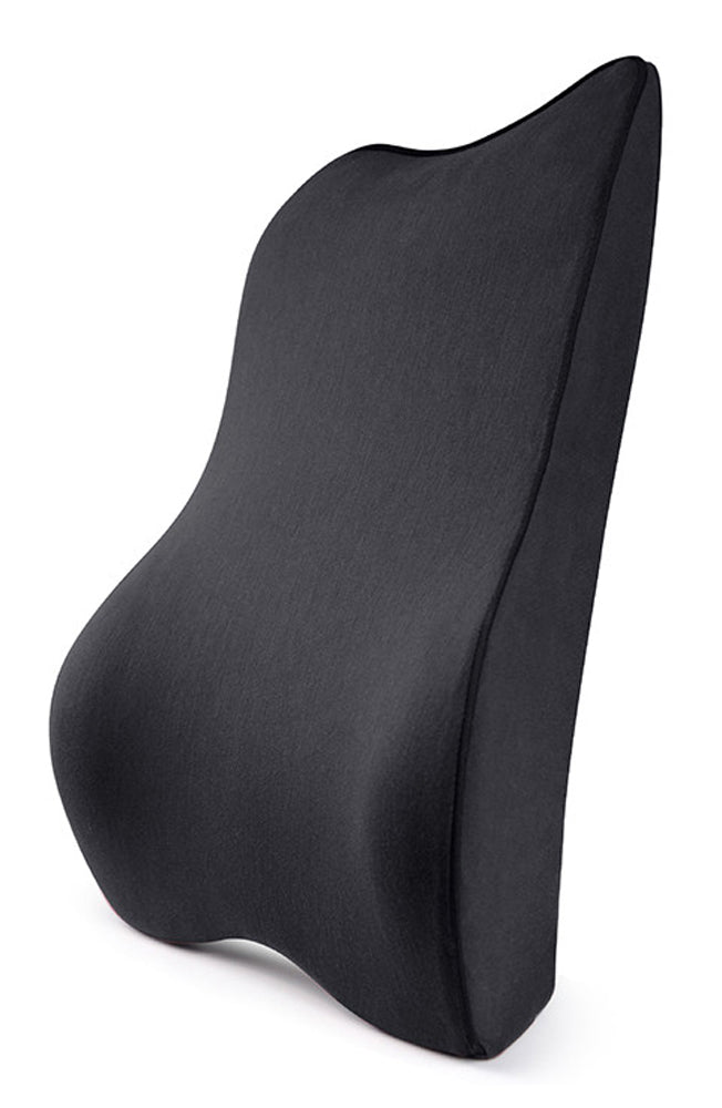 Tektrum Orthopedic Back Support Lumbar Cushion for Home/Office Chair, Car Seat - Ergonomic Thick 3D Design Fit Body Curve, Washable Cover - Best for Back Pain Relief, Improve Posture - Black (TD-QFC015-A-BLK)