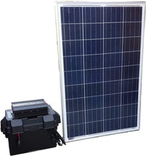 Load image into Gallery viewer, Tektrum Rugged Portable 1500w/3000w Powerpack Power Station, Silent Gas Free Generator, 100Ah Battery, 12V/AC/USB, Charge Solar/Wall/Car - for Emergency, Daily Use - Plug-N-Play (100w Solar Panel)
