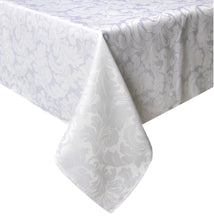 Load image into Gallery viewer, Tektrum Heavy Duty Square/Rectangular Damask Jacquard Tablecloth Table Cover - Waterproof/Spill Proof/Stain Resistant/Wrinkle Free - Great for Banquet, Parties, Dinner, Kitchen, Wedding (White)
