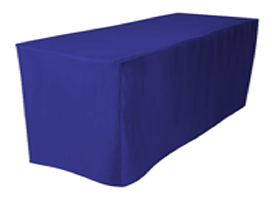 TEKTRUM 8 FT Stretch Tablecloth - Rectangular Trade Show Table Cover, Fits 8' X 30" X 30" Tables, Premium Polyester