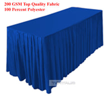 Load image into Gallery viewer, Tektrum 6ft/8ft Long Fitted Table DJ Jacket Skirt Cover For Trade Show - Thick/Heavy Duty/Durable Fabric - Royal Blue Color

