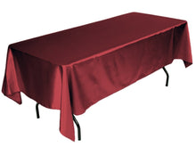 Load image into Gallery viewer, Tektrum Rectangular Silky Satin Tablecloth - Premium Fabric - Best for Wedding Party Banquet Events Restaurant Kitchen Dining Decoration - Burgundy Color
