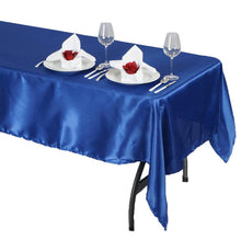 Load image into Gallery viewer, Tektrum Rectangular Silky Satin Tablecloth - Premium Fabric - Best for Wedding Party Banquet Events Restaurant Kitchen Dining Decoration - Royal Blue Color
