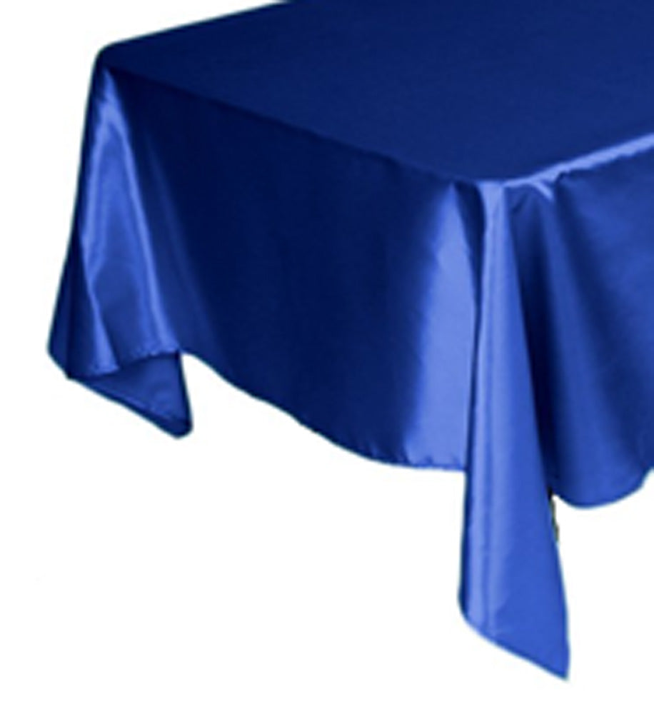 Tektrum Square Silky Satin Tablecloth - Premium Fabric - Best for Wedding Party Banquet Events Restaurant Kitchen Dining Decoration - Royal Blue Color