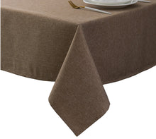 Load image into Gallery viewer, Tektrum Square/Rectangular Faux Linen Textured Tablecloth Table Cover - Waterproof/Spill Proof/Stain Resistant/Wrinkle Free/Heavy Duty - Great for Banquet, Parties, Dinner, Kitchen, Wedding (Flax)
