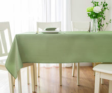 Load image into Gallery viewer, Tektrum Square/Rectangular Herringbone Jacquard Textured Tablecloth Table Cover - Waterproof/Spill Proof/Stain Resistant/Wrinkle Free/Heavy Duty -Great for Banquet, Parties, Dinner, Wedding (Green)
