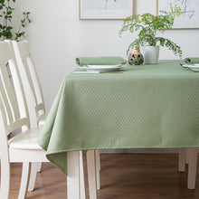 Load image into Gallery viewer, Tektrum Heavy Duty Square/Rectangular Elegant Waffle Weave Check Jacquard Tablecloth Table Cover - Waterproof/Spill Proof/Stain Resistant/Wrinkle Free/Heavy Duty - Great for Dinner, Banquet, Parties, Wedding (Light Sage Green)

