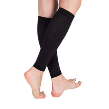Load image into Gallery viewer, Tektrum A Pair of Calf Shin Graduated Compression Sleeve 20-30mmhg For Men And Women - for Nurses, Maternity Pregnancy, Running, Sports, Flight Travel (Black)
