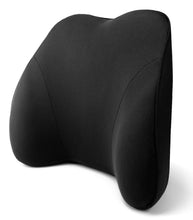 Load image into Gallery viewer, Tektrum Back Support Orthopedic Lumbar Pillow for Car Seat, Home/Office Chair, Sofa, Travel, Backrest - Ergonomic 3D Design Fit Body Curve, Washable Cover - Lower Back Pain Relief - Black (TD-QFC002-BLK)
