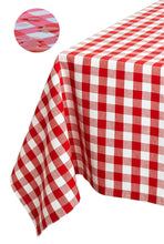 Load image into Gallery viewer, Tektrum Waterproof Square/Rectangular Checker Checkered Tablecloth Table Cover -Spill Proof/Stain Resistant/Wrinkle Free-for Camping Picnic, Dinner, Restaurant (Red and White)
